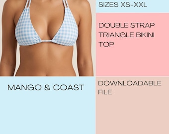 Double Strap Triangle Bikini Top Sewing Pattern XS–XXL (PDF Pattern)