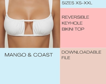 Reversible Keyhole Bikini Top Sewing Pattern (PDF Download, XS-XXL)