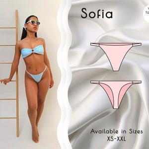 Thong Bikini Bottom Sewing Pattern | Minimal High Rise, Reversible (PDF Pattern)