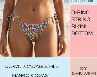 O-Ring String Bikini Bottom Sewing Pattern | DIY Swimwear (PDF)