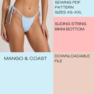 Sliding String Bikini Bottom Sewing Pattern | Cancun Style (PDF Pattern)