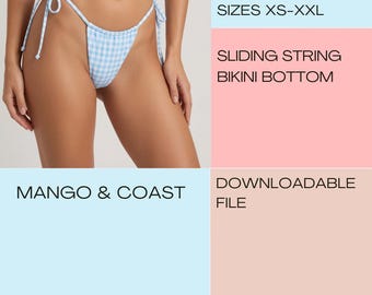 Sliding String Bikini Bottom Sewing Pattern | Cancun Style (PDF Pattern)