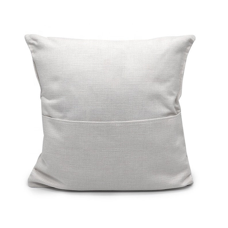Sublimation Linen Pocket Pillow Cover Etsy