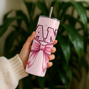 Nana Bow Tumbler | Cute Pink Nana Cup | Grandma Gift from Grandkids | Stylish Nana Drinkware | Mother's Day Gift | 20oz Skinny Tumbler bild 2