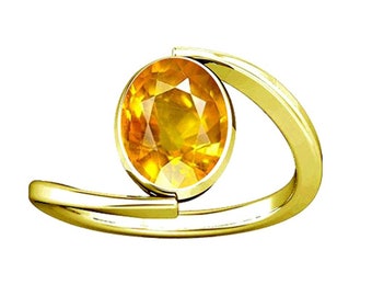 pukhraj stone gold ring design for ladies