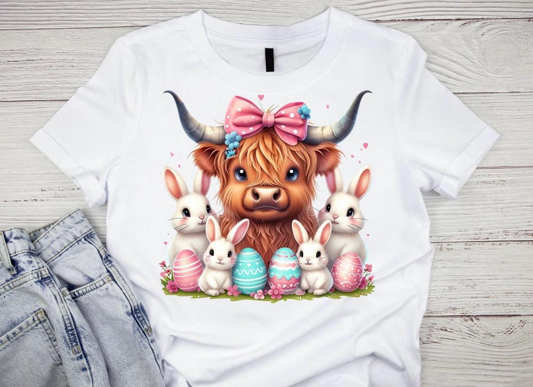 Easter Cow and Bunnies - Etsy