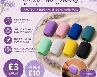 Personalised Omnipod 5 Snap On Cover | 3D Printed Diabetic Pump Cover | Omnipod Accessories | Protective Pod Case | Multiple Colours