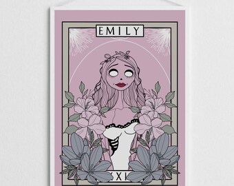 Emily Corpse Bride Print, Tim Burton Style, Halloween Art (A4/A5)
