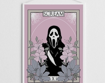 Scream Print, Cult Classic Print, Halloween Poster, Halloween Movie Poster, Film Poster, A5, A4 or A3