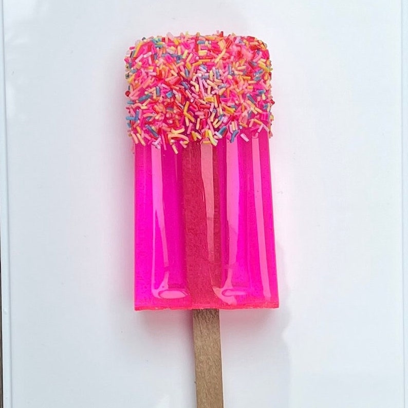 Popsicle Wall Art Resin Wall Art Neon Pink Resin Ice Lolly Etsy