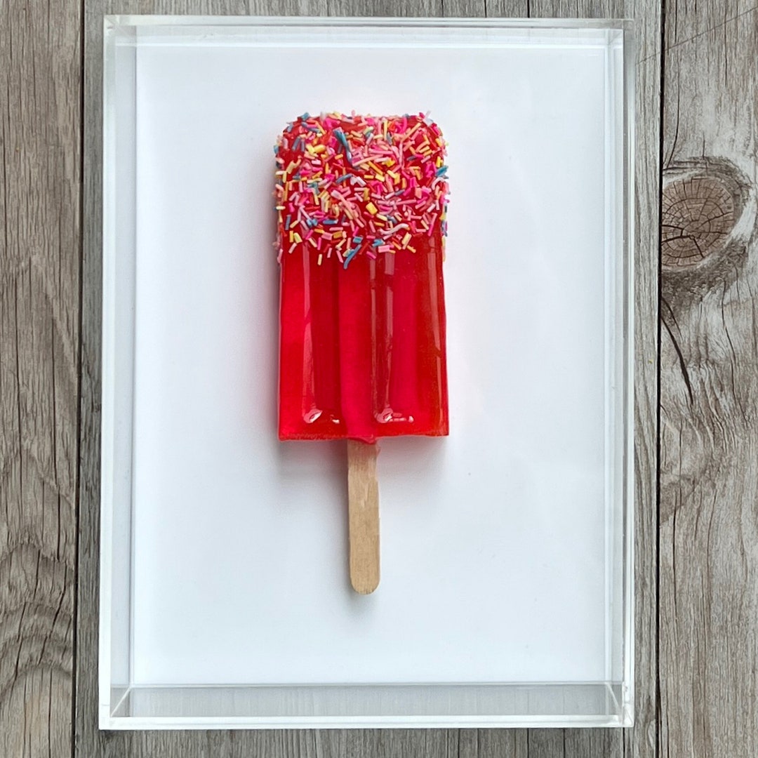 Popsicle Wall Art Resin Wall Art Red Resin Ice Lolly Wall Etsy