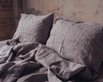 Linen Pillowcase | Pastel Violet color | 1 Linen Pillow Case | Pillowcover