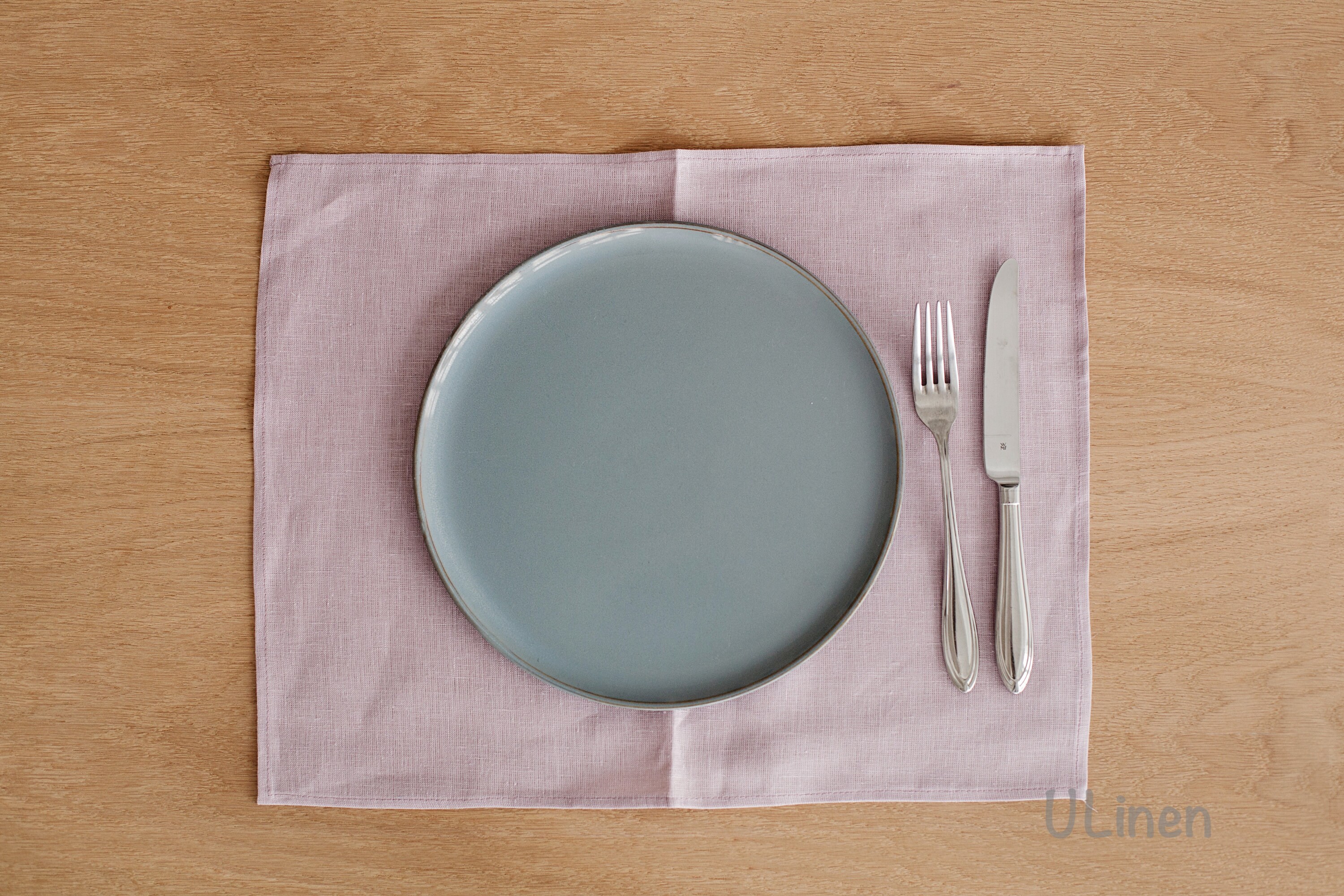 Set of 2 Light Pink Linen Placemats Etsy