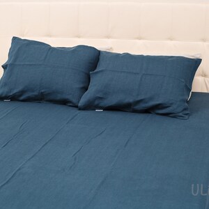 Linen Pillowcase Green Blue color 1 Linen Pillow Case Pillowcover image 9