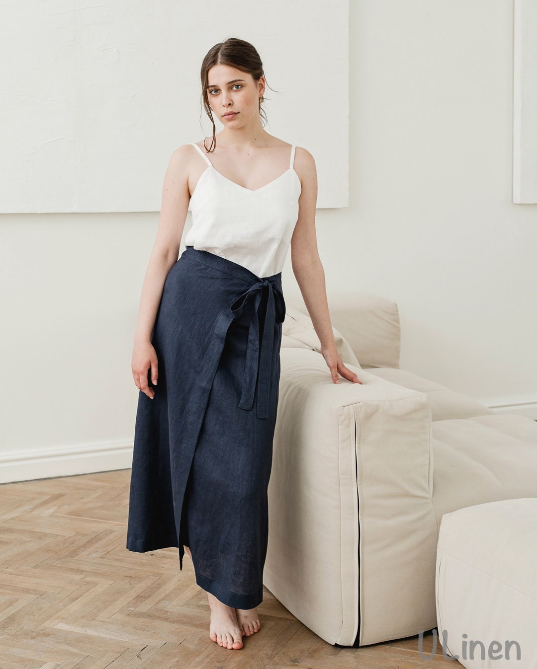スカート L'Appartement Linen Wrap Skirt L'Appartement DEUXIEME CLASSE - L'Appartement Lisiere Linen