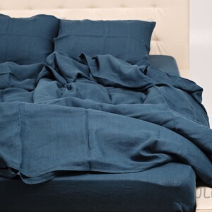 Linen Pillowcase Green Blue color 1 Linen Pillow Case Pillowcover image 8