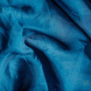 Linen Duvet Cover double sided Azure Blue and Reseda Green image 6