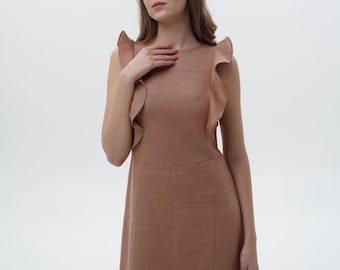 Verona Linen Dress, Linen maxi dress, elegant linen dress, wedding guest dress, formal dress, linen clothing, Floor Length Dress, Summer Fit