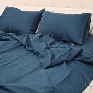 Linen Pillowcase Green Blue color 1 Linen Pillow Case Pillowcover image 4