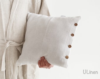 Linen Deco Pillowcase in White Color