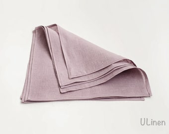 Set of 2 Linen Napkins in Light Pink (30x30 cm / 12x12&quot; each)