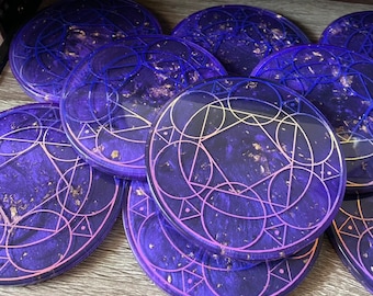 FFXIV Ley Lines Resin Coaster
