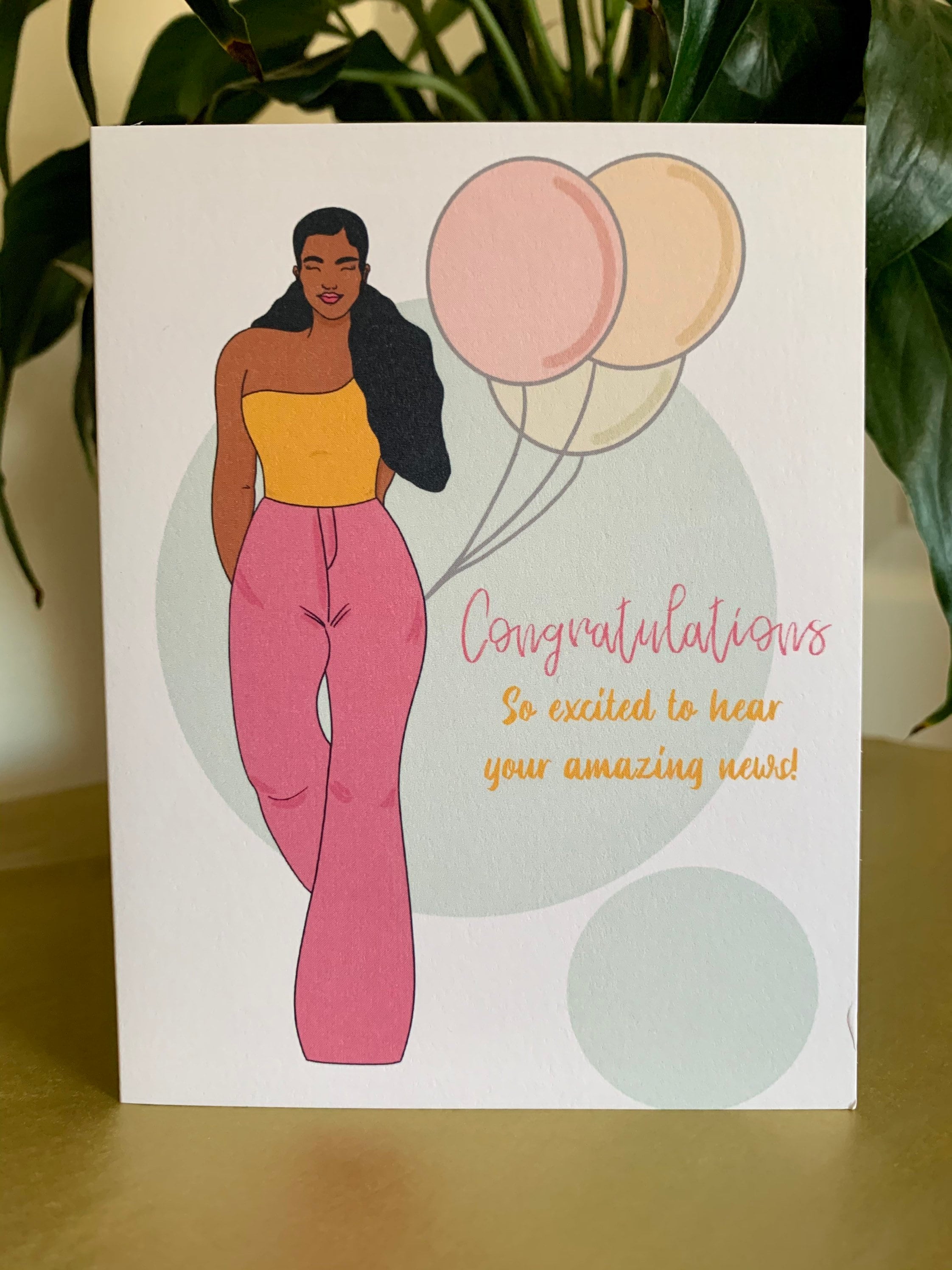 Congratulations Blank Greeting Card Black Girl Magic African American