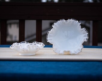 Vintage Bowl Fenton Hobnail Blue 6.5 x 4.5 Cottage Chic Blue