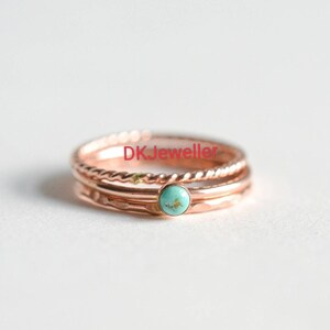 Solid Copper Ring, Turquoise Ring, Handmade Ring, Statement Ring, Thumb Ring, Three Band Ring, Fidget Ring, Boho Ring, Women Ring, Gift Ring