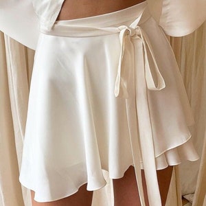 Silk wrap skirt uk online