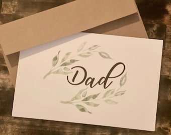 Dad Card| Fathers Day card| Fathers Day | handlettered  card | favorite card | custom card |New Dad