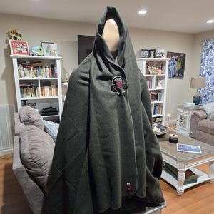 Capa/manta/manta de lana resistente. (Verde) Refugio de supervivencia