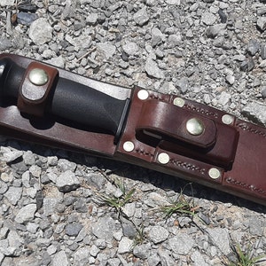 Ka-Bar Mark 1 Messer Bushcraft Scheide mit Abziehstein