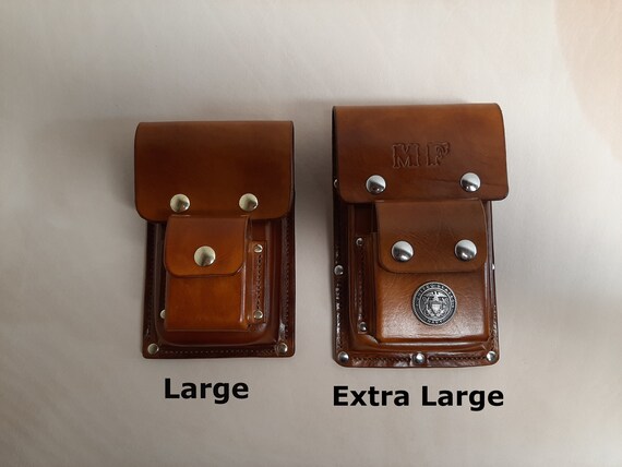 Heavy Duty Leather Cell Phone Holster EXTRA LARGE for iPhone or Samsung Galaxy With Credit Card and ID Holder Etsy