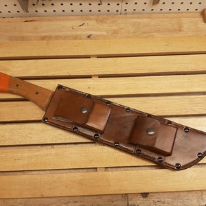 SMALL Machete Sheath Handmade For Machetes And Large Knives  (Heavy THICK leather) - Up To 13 Inch