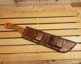 SMALL Machete Sheath Handmade For Machetes And Large Knives  (Heavy THICK leather) - Up To 13 Inch