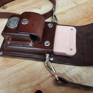 Large Heavy Duty Leather Cell Phone Holster with Shoulder Strap and Wristlet for Iphone or Samsung Galaxy with Credit Card and ID Holder