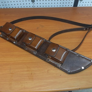 Machete Sheath Handmade  With Shoulder Strap -  (Heavy THICK Leather) Fits Machetes Up To An 18 Inch Blade