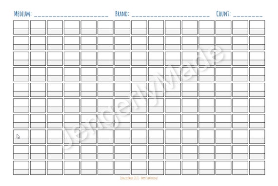 Color Swatch Chart Unbranded/ready to Print 9 Charts 