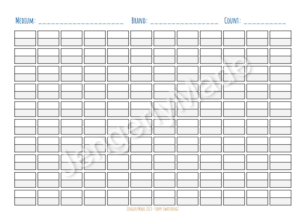 FREE Color Swatch Chart Printable - SPLENDIFEROSSITY