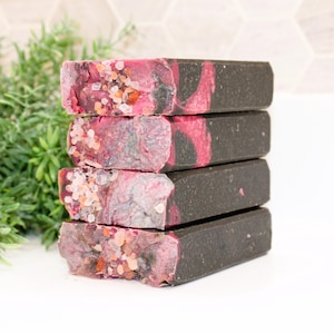 Dark Obsession Soap Bar, Dark Kiss Scented, Christmas Gift Her, Birthday Gift Her, Activated Charcoal Soap, Blemish Control Bar, Skin Purify
