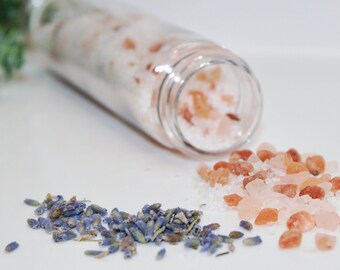 Lavender Bath Salts, Peppermint Natural Epsom Soak, Essential Oils, Birthday Gift Her, Valentine's Day Spa Gift Her, Mother's Day Idea