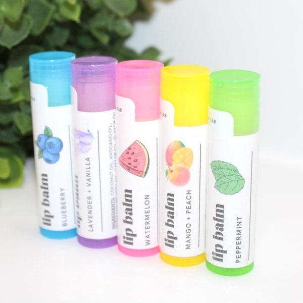 Natural Flavour Lip Balm, Honey Chapstick, Strawberry Lips Smacker, Mango Peach, Blueberry, Lavender Mint, Watermelon Candy, Marshmallow