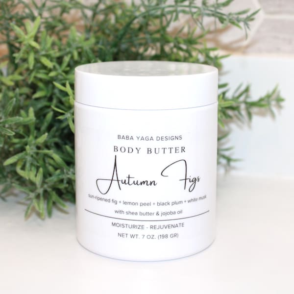 Autunm Figs Body Butter, Scented Non-Greasy Formula, Moisturizing Luxurious Cream, Natural Emulsified Skin Moisturizer, Body Lotion Yogurt