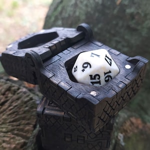 Mini box for 1 dice. 3mm, 1/8inch, 3.6mm, 4mm, 4.5mm, 5mm. Laser cut files SVG, PDF, CDR Digital product