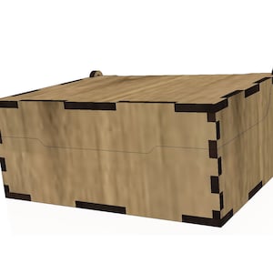 Oracle card box 3mm, 3.175mm, 4mm, 5mm. Laser cut files SVG, DXF, CDR Digital product