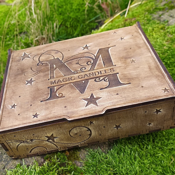 Laser Cut Magic Candle Box SVG Plan: 12 Tea Light Holder (Digital Download)
