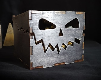Halloween box 3mm, 4mm, 5mm, 6mm. Laser cut files SVG, DXF, CDR Digital product