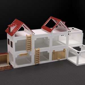 Dollhouse 3mm, 4mm plywood. Laser cut files SVG, DXF, CDR Digital product