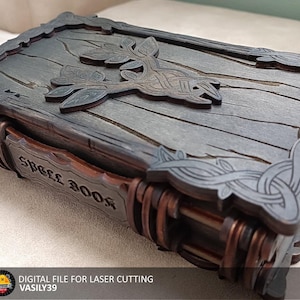 Laser Cut Book Box: Board Game Storage, SVG PDF CDR Files (Digital Product)